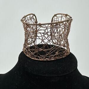 Unbranded Copper Wire Metal Cuff Bracelet Abstract Design One Size